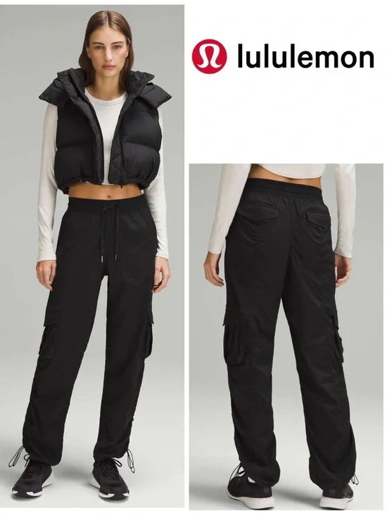 Lululemon Dance Studio Relaxed-Fit Mid-Rise Cargo Pant in Black - Picture 1 of 4